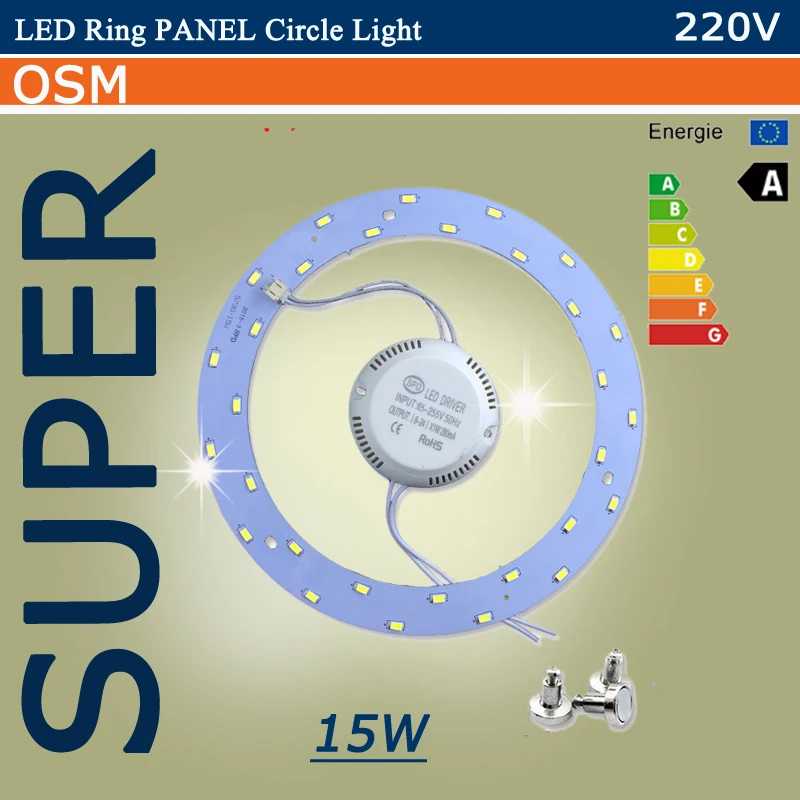LED PANEL Circle Ring Light 6W 12W 15W 18W 24W 220V SMD 5730 Round Ceiling board the circular lamp for Dining room | Лампы и освещение