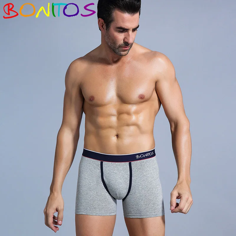 Boxer Shorts Men Underwear Male Mens Underwear Boxers Homme Boxer Men Cotton Boxershorts Cueca Calvin Underpants Man Kilot Gift - Цвет: B3 light Grey