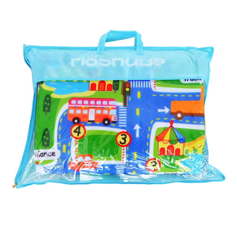 4 sizes0.5 cm Thick Town City Blanket Traffic Baby Crawling mat EVA Foam Climbing Pad Green Road Child Play Mat Carpet for Baby 