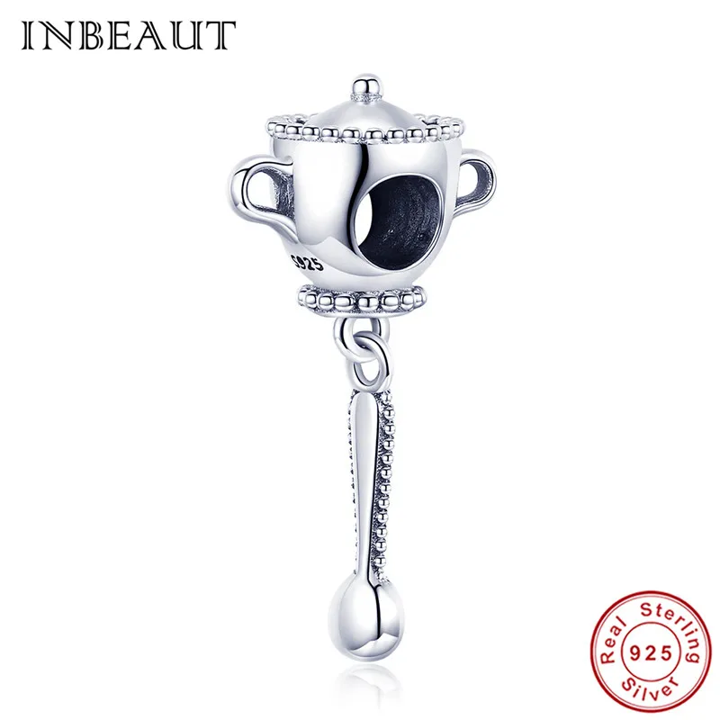 INBEAUT Trendy Cup Charm 925 Sterling Silver Teacup Pendant Beads fit Pandora Bracelet Christmas Sale Jewelry Making Real S925 INBEAUT Trendy Cup Charm 925 Sterling Silver Teacup Pendant Beads fit Pandora Bracelet Christmas Sale Jewelry Making Real S925