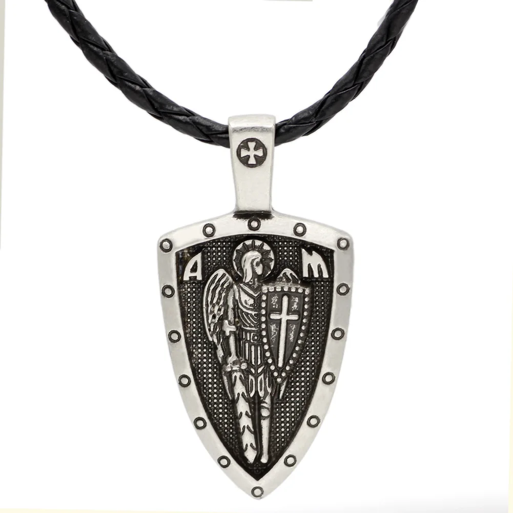 Youe shone ST.MICHAEL ARCHANGEL крест щит молитвенная медаль амулет узел кулон ожерелье|pendant