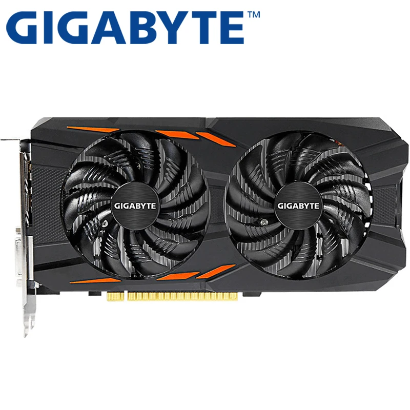 GIGABYTE, оригинальная Видеокарта GTX 1050 TI, 4 Гб, 128 бит, GDDR5, видеокарты для nVIDIA, VGA карты, Geforce GTX 1050Ti, используется игра