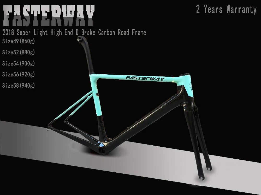 Discount 2018 taiwan brand FASTERWAY classic black on black BOB color super light carbon bike frame:Frameset+Seatpost+Fork+Clamp+Headset 3