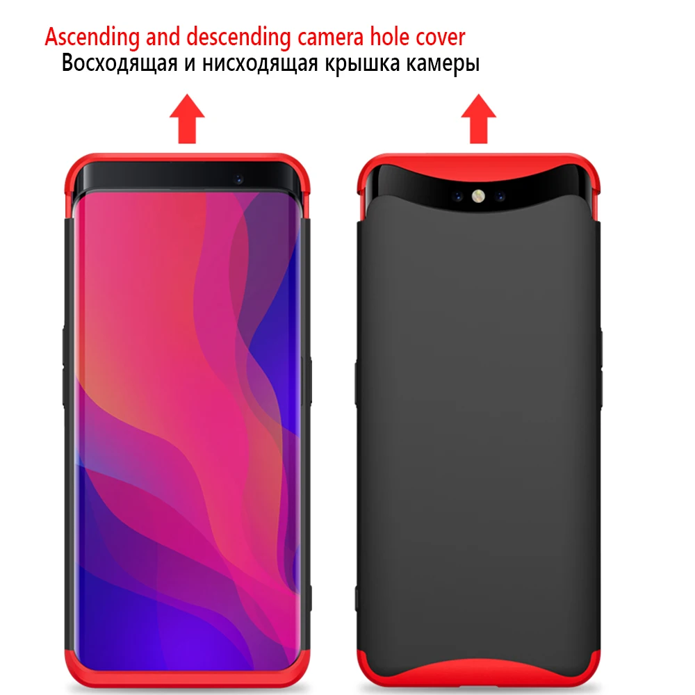 

For OPPO Find X Case sliding lens hole case For oppo findx x Case Fashion 360 Full Body Hard Hybrid Plastic Protection Cover