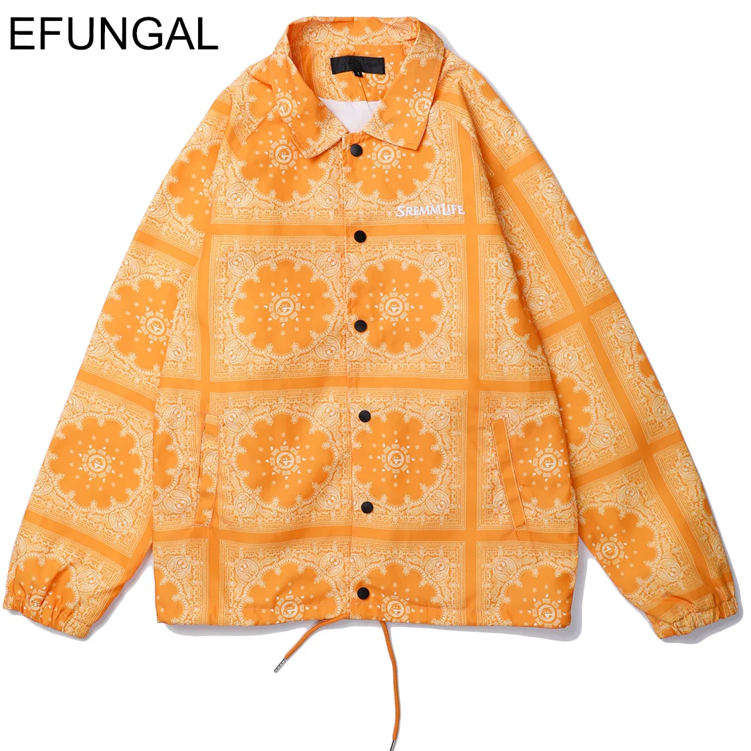 

EFUNGAL Traditional Pattern 3d Print Casual Jackets Coats Men Fashion Hip Hop Windbreaker Baseball Jacket Tactical Streetwear