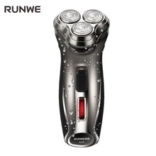 2017 New Arrival RUNWE Electric Shaver Triple track Blade Rotary Rechargeable Men Razor RS981 Male Barbeador