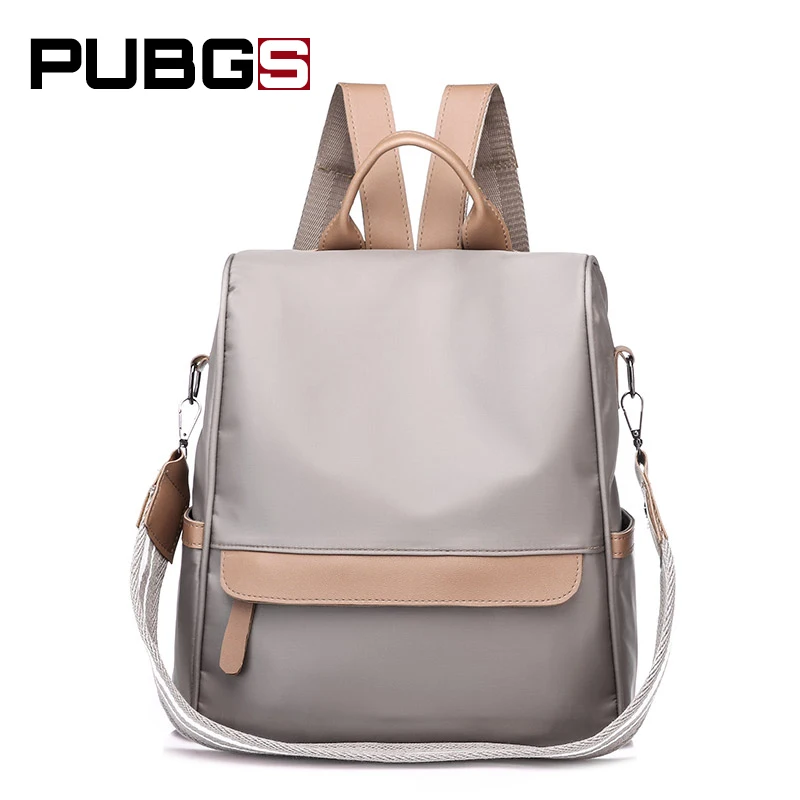 

Women's Backpack Fashion College Wind Waterproof Nylon Simple Capacity Large Durable Practical Multifunctional Female bag PUBGS