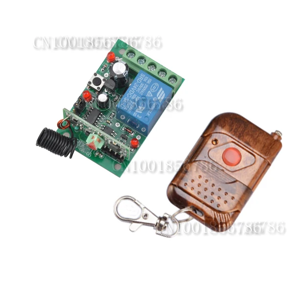 

DC 24V 1CH Remote Control Switch 10A Relay Switching Wireless Controller NO COM NC Button ON OFF Remote Switches 315/433 ASK