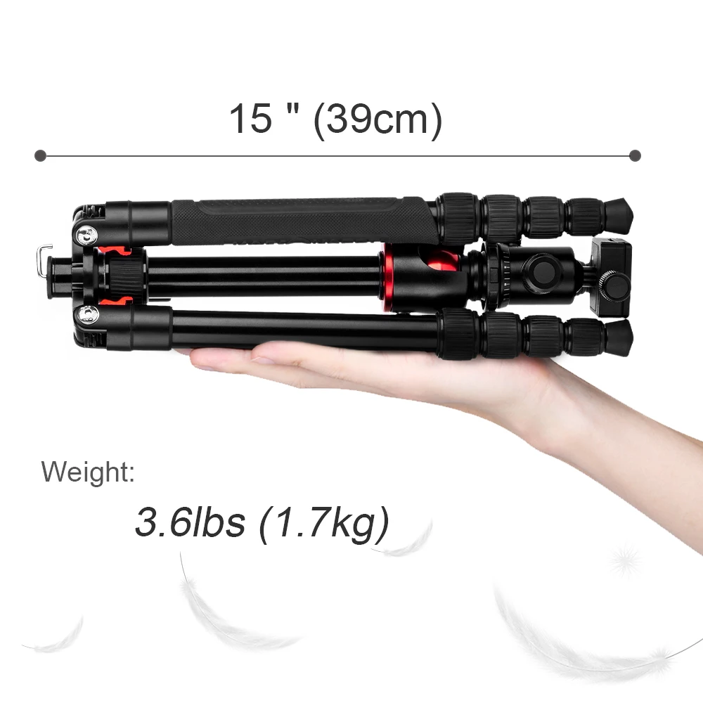 K& F концепция 6" Профессиональная Алюминиевая DSLR видеокамера штатив монопод 5 секций поперечная центральная колонка для Canon sony Nikon