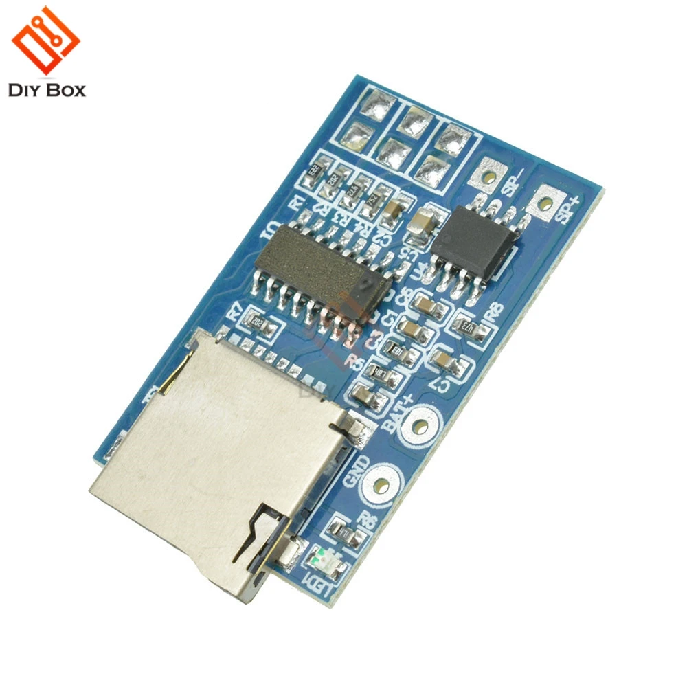 

RDA5807 DC 5V 2W Mixed Mono TF Card MP3 Player Decoder Board Audio Amplifier Module with Power Supply Support MP3 FM Radio USB