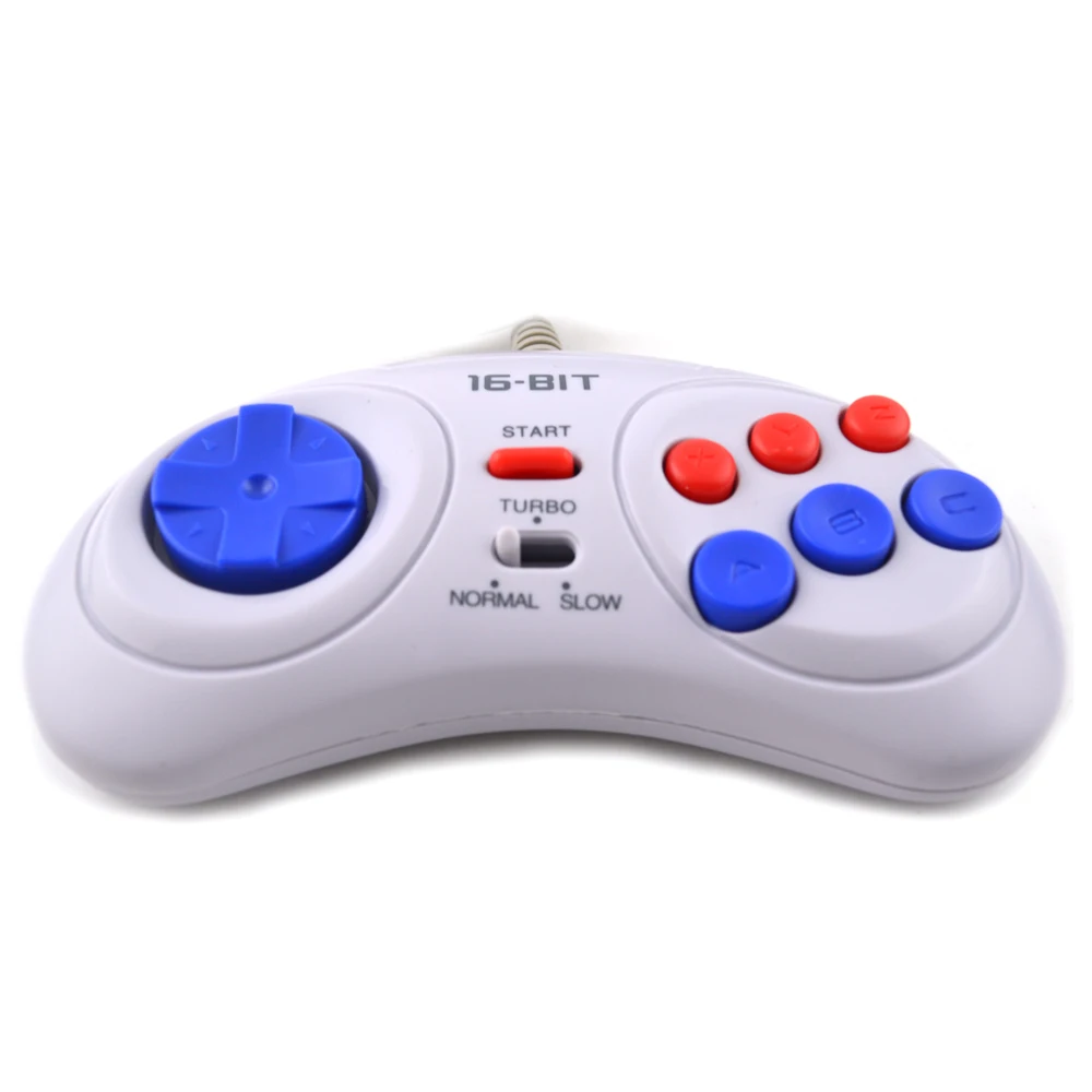 16-битный классический проводной игровой контроллер для SEGA Genesis 6-кнопочный