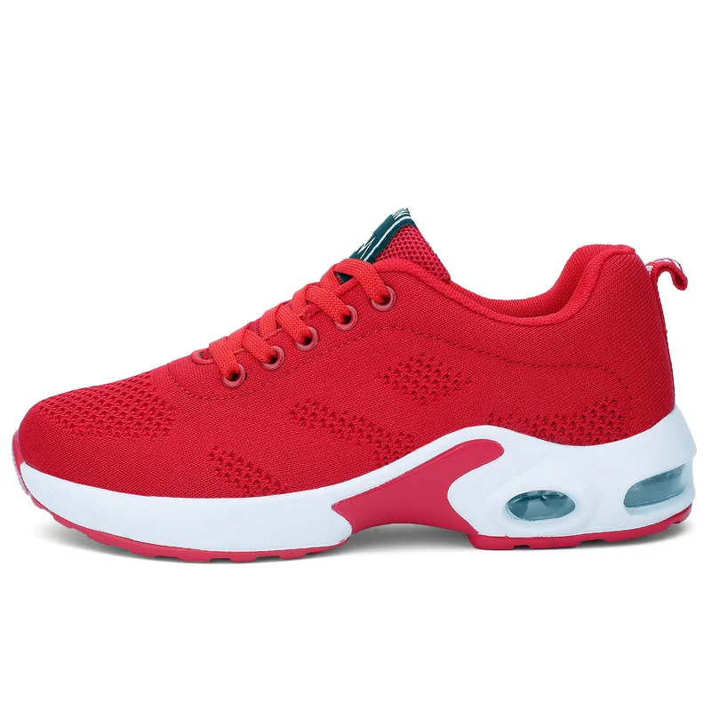 Женская обувь для тенниса; дышащие кроссовки; женская спортивная обувь; удобные женские кроссовки на платформе; zapatos De Mujer - Цвет: Красный