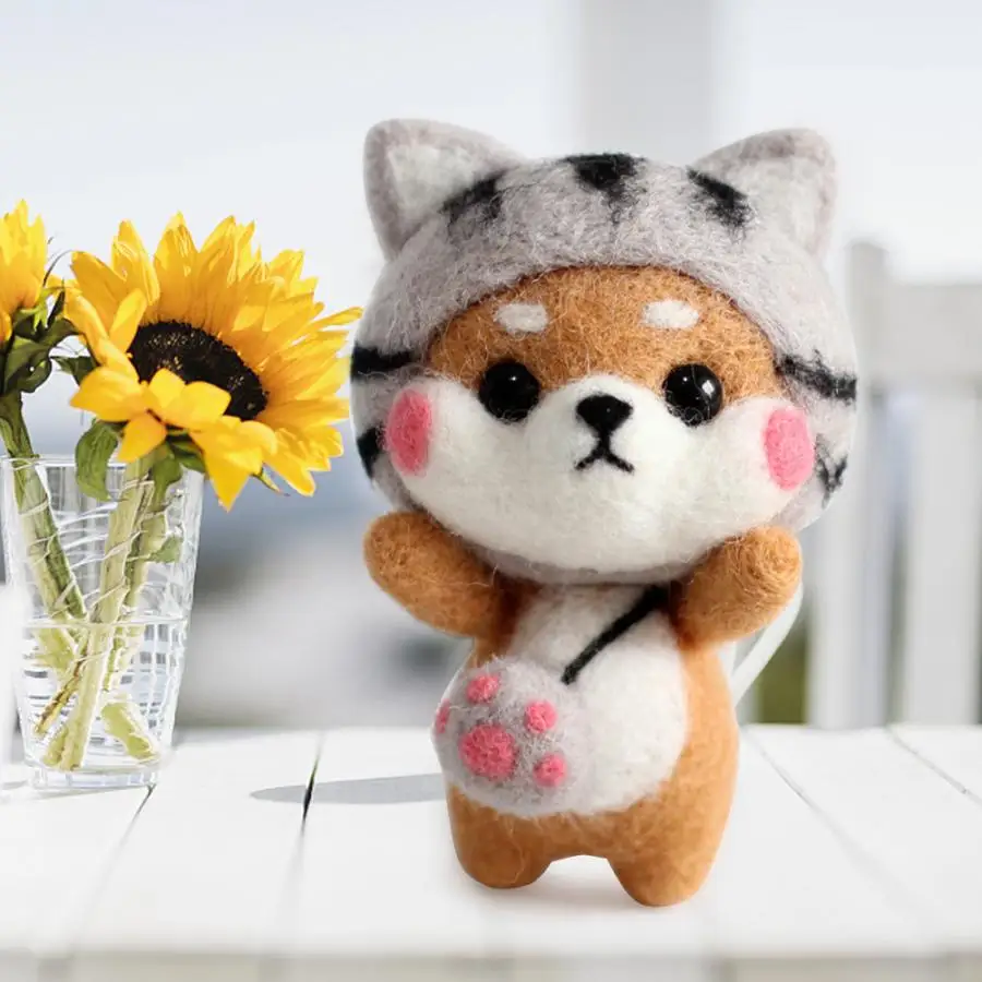 Домашние швейные иглы не Готовые DIY собачьи куклы шерсть валяние ремесло палка