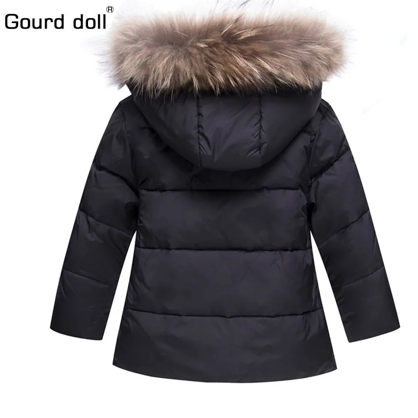 Gourd Doll/Коллекция года, зимняя куртка детские комбинезоны для девочек, детский зимний комбинезон, парка для маленьких мальчиков и девочек, пальто пуховики для малышей