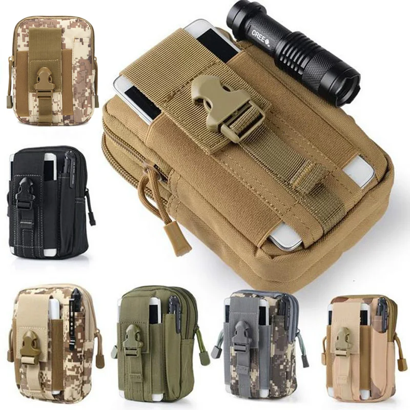 

600D Men's Tactical Bag Mini Running and Riding Wallet Outdoor Waterproof Small Bags Military Oxford Mountaineering Belt Bag