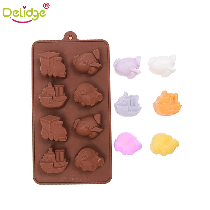 

Delidge 1pc Transport Chocolate Mould DIY Ice Fondant Jelly Mold Cake Decorating Ship Plane Car Soap Mold Kitchen Cooking Tool