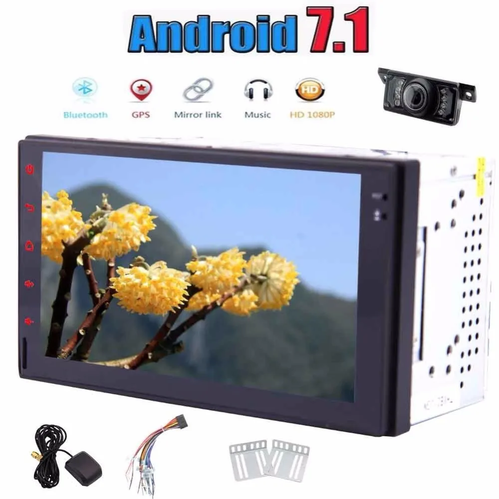 

Eincar 2din Android 7.1 Nougat Car Stereo Touch Screen Stereo Radio Receiver GPS Bluetooth 1080P Video Backup Camera for Parking