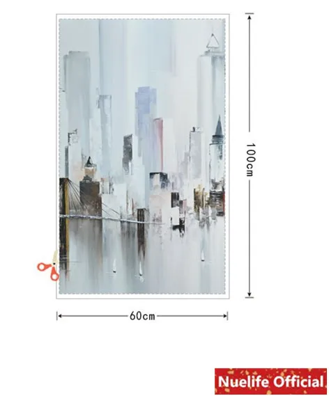 Нестандартная полноразмерная полноцветная пленка с изображением города, с электростатическим матовым стеклом для гостиной, спальни, ванной, Солнцезащитная пленка из ПВХ для окон - Цвет: Прозрачный