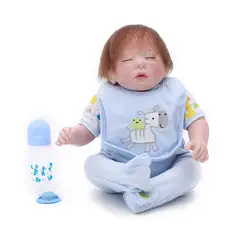 Мальчик куклы bebes reborn 20 "48 см мягкие силиконовые реборн Детские Куклы Дети Спящая игрушка кукла подарок настоящий живой Новорожденный