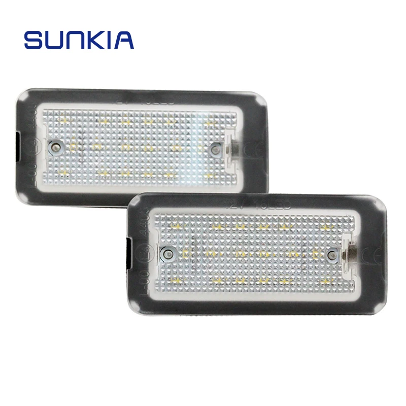 

SUNKIA 2Pcs/set Hot Sale Error Free LED License Number Plate Light for Fiat 500 with Bult-in Canbus Perfect fit the original car