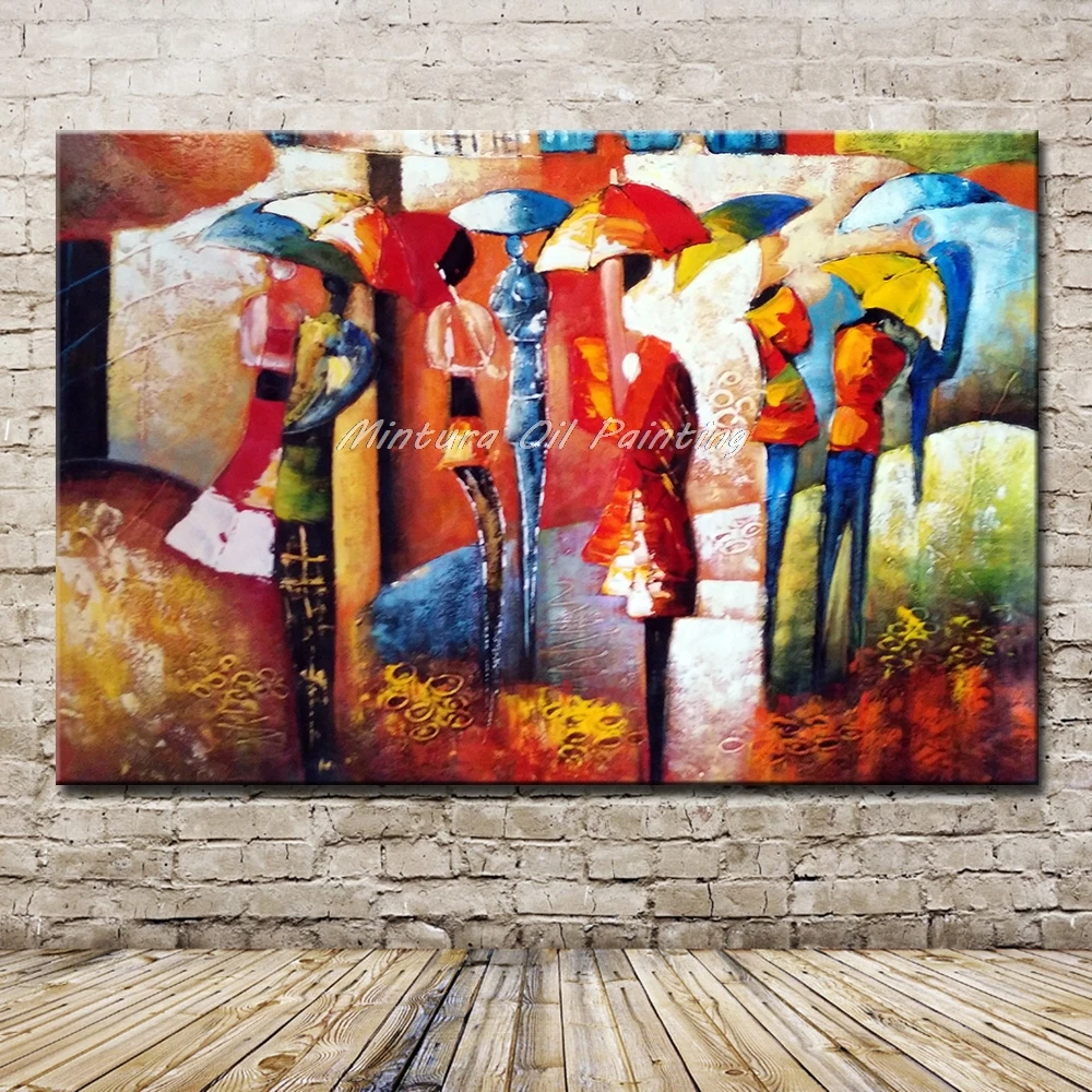 

Mintura Art Hand Painted Abastract figure Oil Painting For Living Room Home Decor Wall Art Pictures Canvas Paintings No Framed
