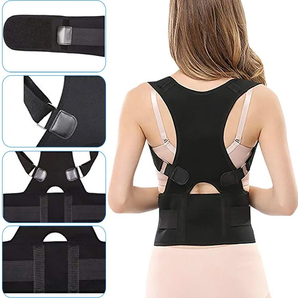 

Back Posture Corrector for Men Women Flipcase Adjustable Magnetic Back Straightener Comfortable Back Brace for Spinal Neck