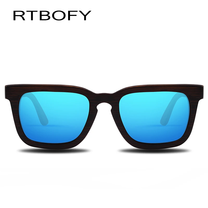 Rtbofy солнцезащитные очки с деревянной оправой для мужчин и женщин, Бамбуковая оправа, Eyeglasse солнцезащитные очки с поляризированными стеклами очки Винтаж дизайн оттенков UV400 защиты