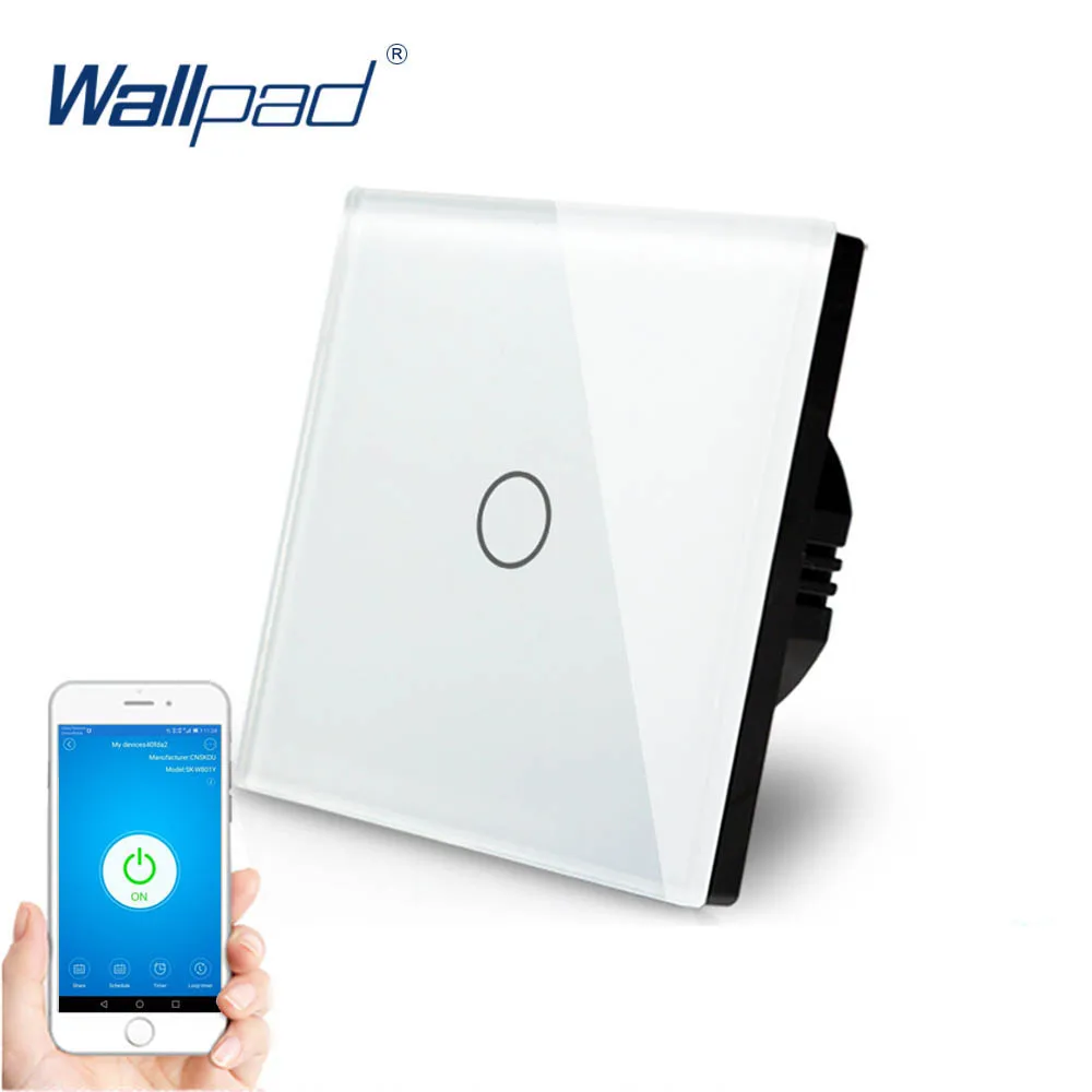 Сенсорный выключатель Tuya настенный сенсорный переключатель с Wi-Fi 1 клавиша со