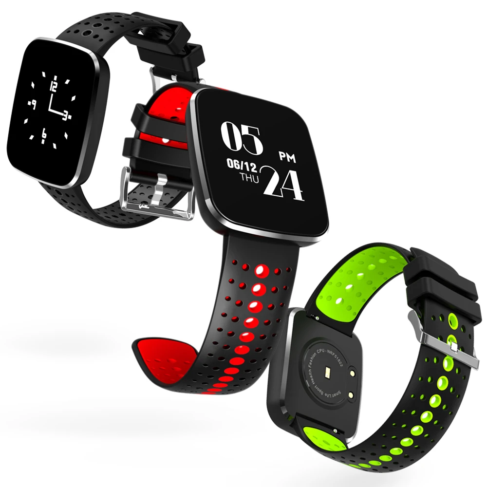 

JAYSDAREL V10 Smart Watch IP67 Waterproof Heart Rate Blood Pressure Monitor Weather Forcast OLED Fitness Tracker for Android iOS