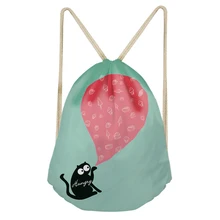 FORUDESIGNS японский Harajuku милый Принт шнурок Сумка для женщин путешествия сумки для хранения полиэстер Дети школьный рюкзак Adolescente