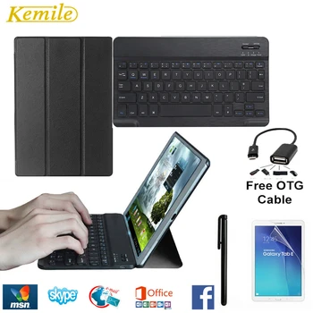 

Slim Magnetic Flip PU Case Cover for Samsung GALAXY TAB A 10.1 P580 P585 Skin Case with S Pen Model Wireless Bluetooth Keyboard