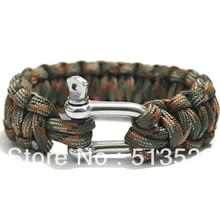 Сталь Пряжка Паракорды 550 выживания браслет