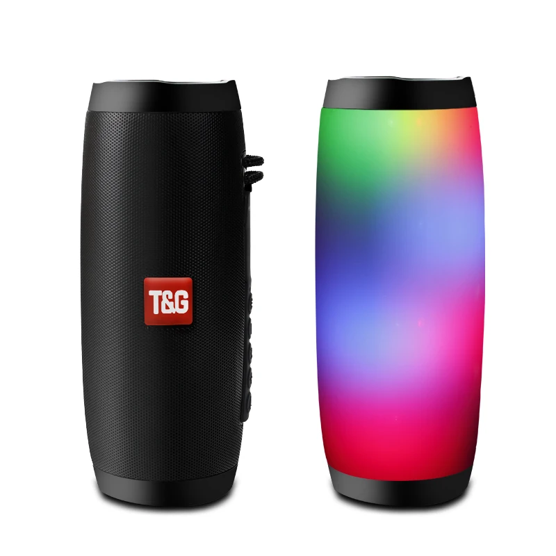 Wireless Bluetooth Speaker LED Portable BoomBox Outdoor Bass Column Subwoffer Sound Box with Mic Support TF FM USB | Электроника