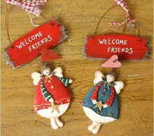 

Free shipping,zakka retro wind angel decoration listing home decoration small house wall mural wall decoration store ornaments,