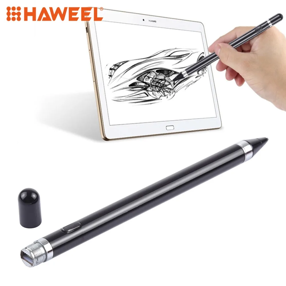 

HAWEEL Touch Screen Stylus Pen Short Universal Rechargeable Capacitive 2.3mm Superfine Metal Nib Active Fine Point Stylus Pen