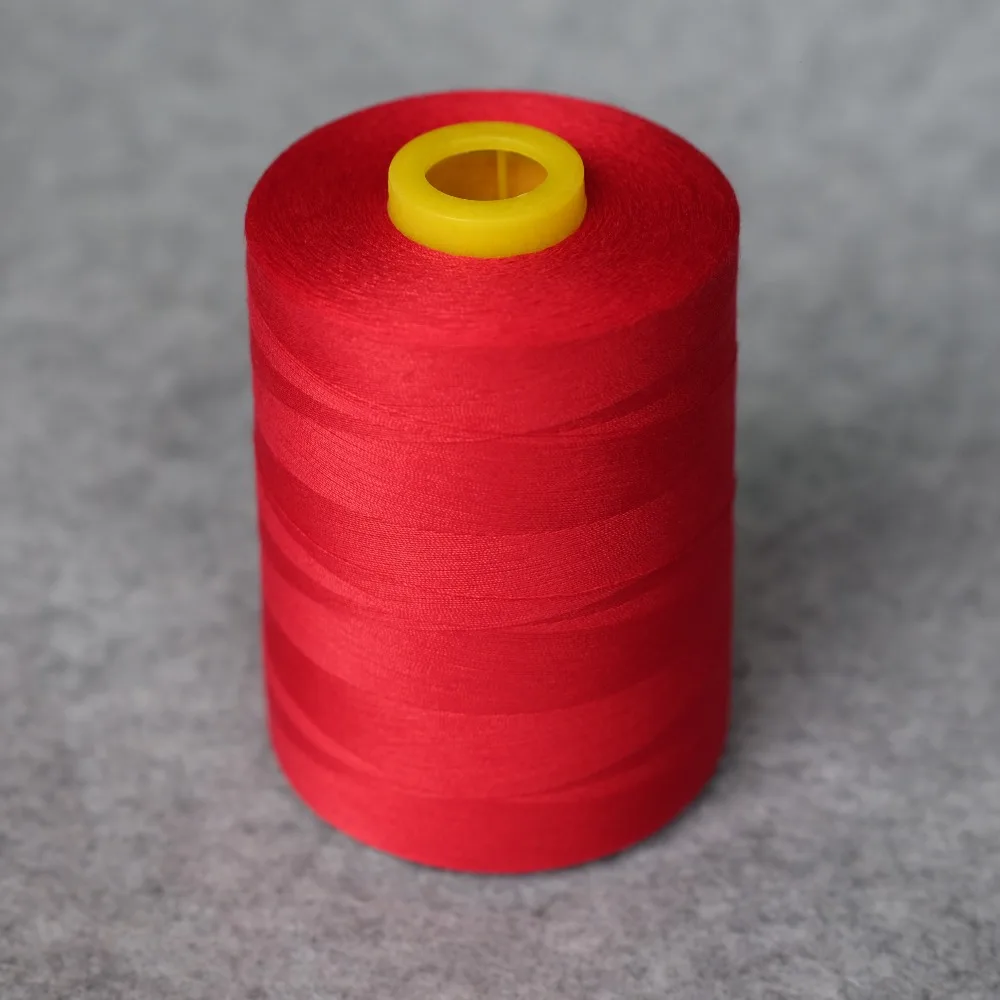 Apple Red 6000 ярдов Tex 40 хлопчатобумажная обернутая полиэфирным покрытием швейная