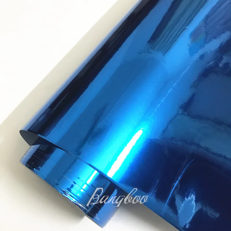 

Wholesale High Stretchable Chrome Wrapping Vinyl Chrome Mirror Light Blue Car Wrap Vinyl