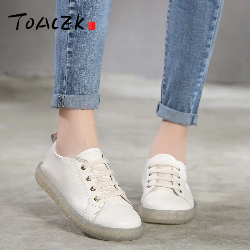 

Handmade literature fan Casual cotton hemp small white shoes round head soft bottom layer cowhide women's shoes