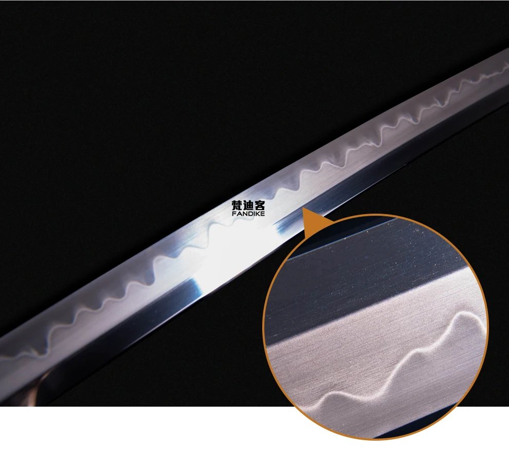 Japanese Samurai Katana Full Tang T10 Steel Clay Tempered Battle Sharp Sword tempered Samurai Sword Katana full tang