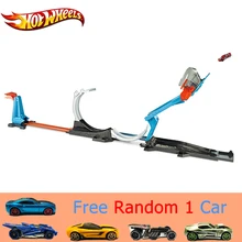 Оригинальная игрушечная дорожка для автомобиля HotWheels, новинка, набор для запуска ракеты, Интерактивная игрушка Carro de brinquedo, подарок для мальчика