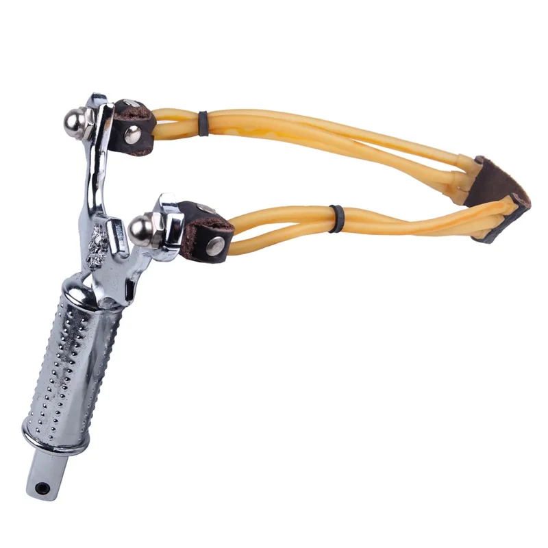 Aluminum Alloy Slingshot Powerful Sling Shot  w Tail Store Steel Balls Hunting Accessory (14)
