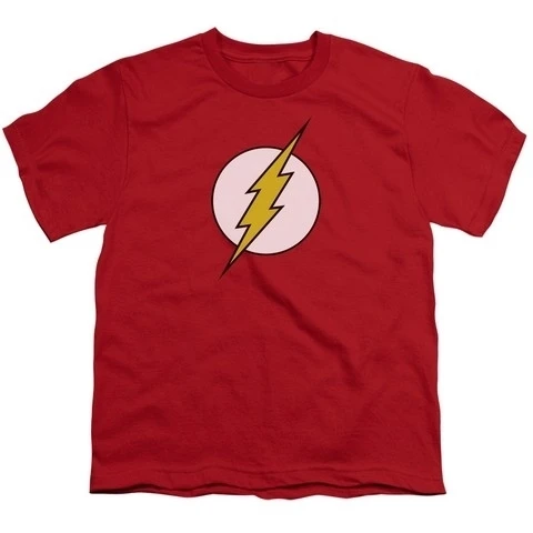 Trevco Dc-Flash Logo - Short Sleeve Youth 18-1 Tee - Red Small (1)