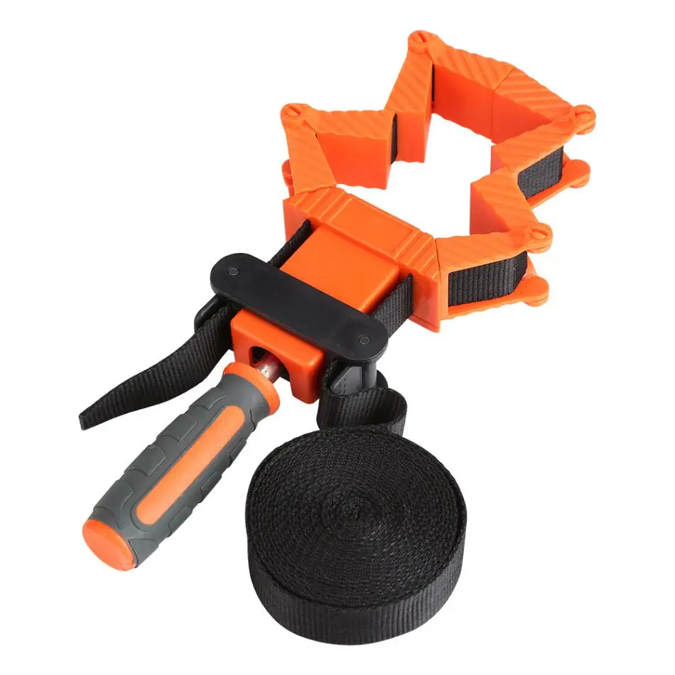 

4M Woodworking Band Strap Clamp 4 Jaws Woodworking Strap Clamp Ratchet Corner Miter Vise Framing Tool Hardware.
