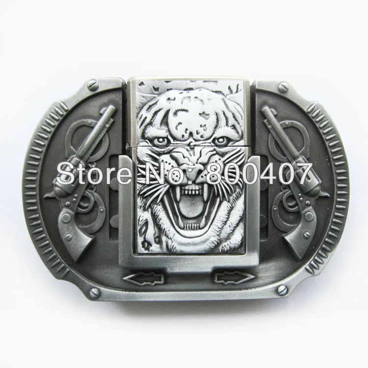 

Retail Distribute Vintage Tiger Guns Lighter Belt Buckle BUCKLE-LT016AS Free Shipping