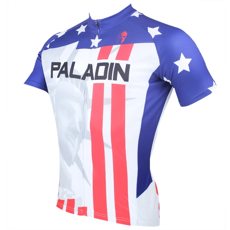 Паладин "Американский флаг" мужские короткий рукав Велоспорт Джерси велосипед рубашка Велосипедная форма Велосипедный Спорт Одежда