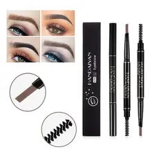 1 шт. автоматический поворот карандаш для бровей двойной головкой Водонепроницаемый карандаш для бровей Гладкий Водонепроницаемый карандаш для бровей 5 видов цветов