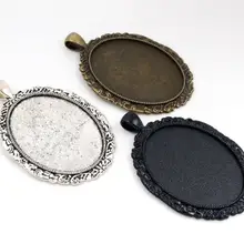 Новая мода 5 шт 30x40 мм Внутренний размер 3 цвета классический стиль кабошон основа Установка Подвески