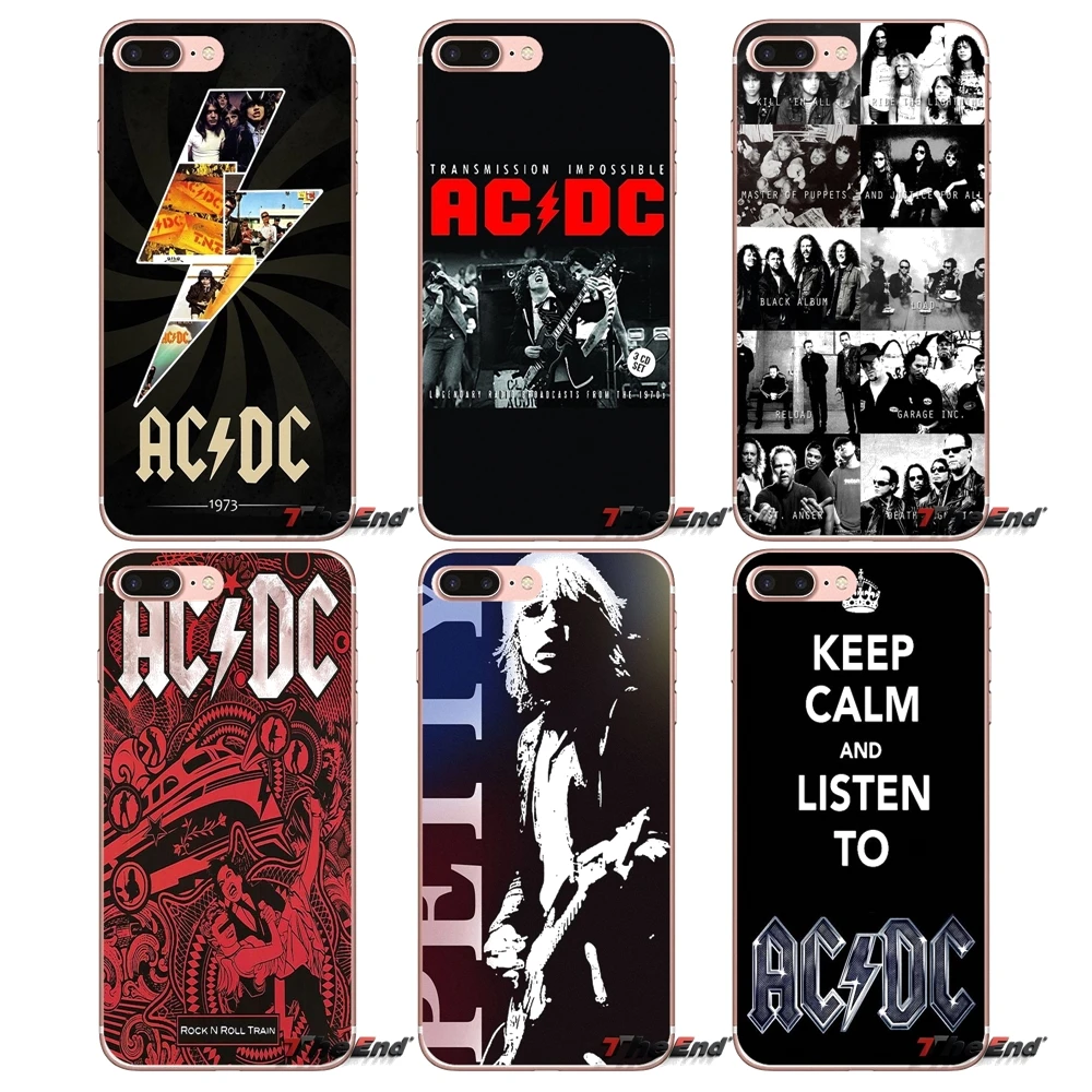 

For Huawei Honor 4C 5X 5C 6X Mate 7 8 9 Y3 Y5 Y6 II 2 Pro G7 G8 P7 P8 P9 Lite 2017 AC DC Rock Music Soft Cell Phone Case Cover