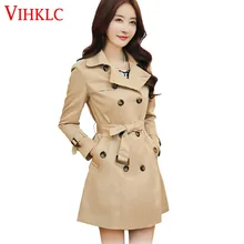 Бренд длинный плащ пальто для Для женщин Весення новинка года Мода Femme пальто Высокое качество Тонкий Пальто Длинные Повседневное jaqueta feminina l345