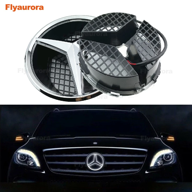 

Front Grille Star car badge light led logo light for mercedes w203 w204 w211 w212 for mercedes benz emblem Illuminated LED Light
